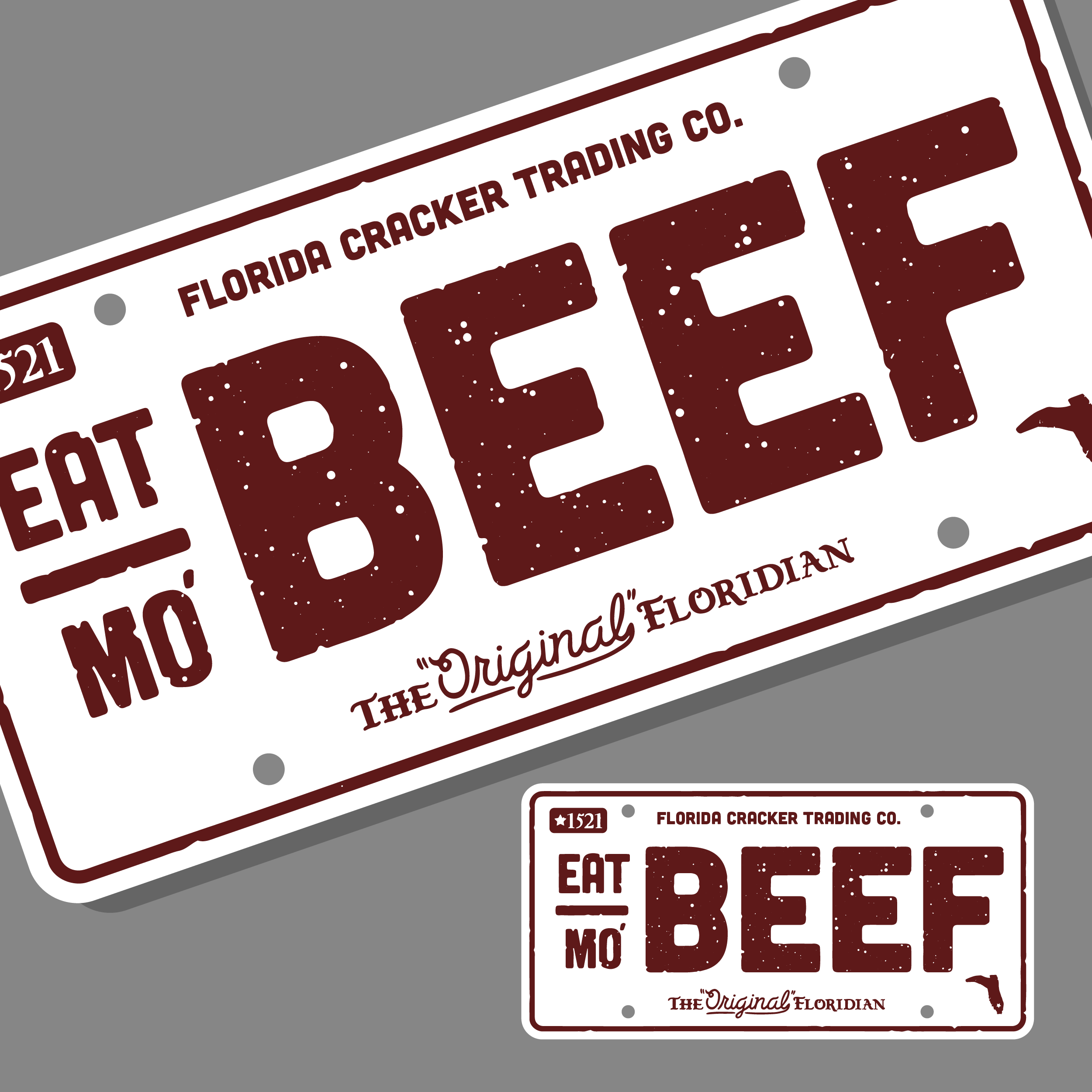 Eat Mo Beef -Collectible Car Accessory – Florida Cracker Style