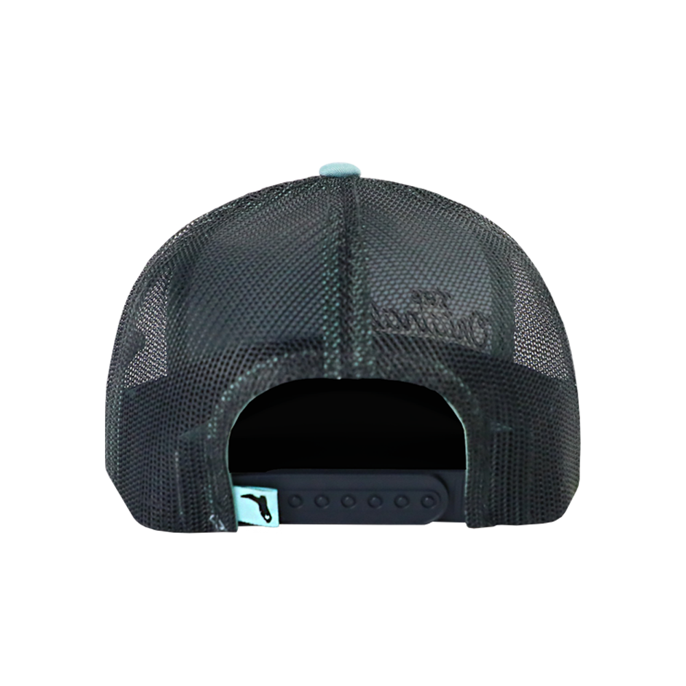 THE ORIGINAL FLORIDIAN SMOKE BLUE CHARCOAL BLACK TRUCKER HAT