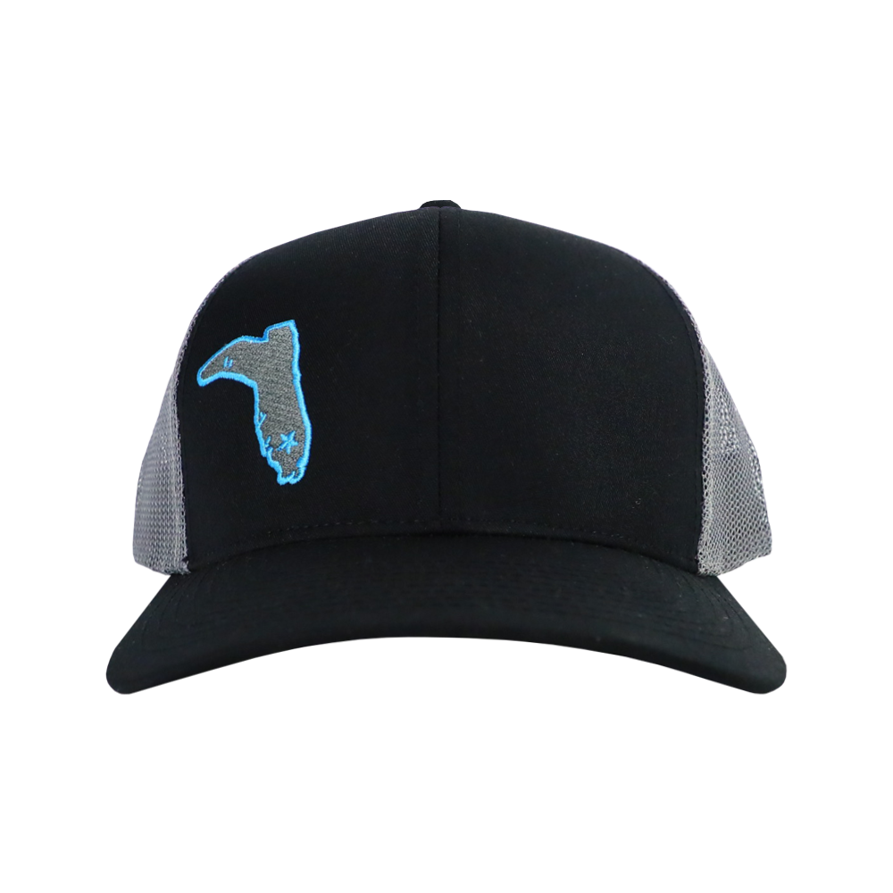 BLACK NEON BLUE TRUCKER