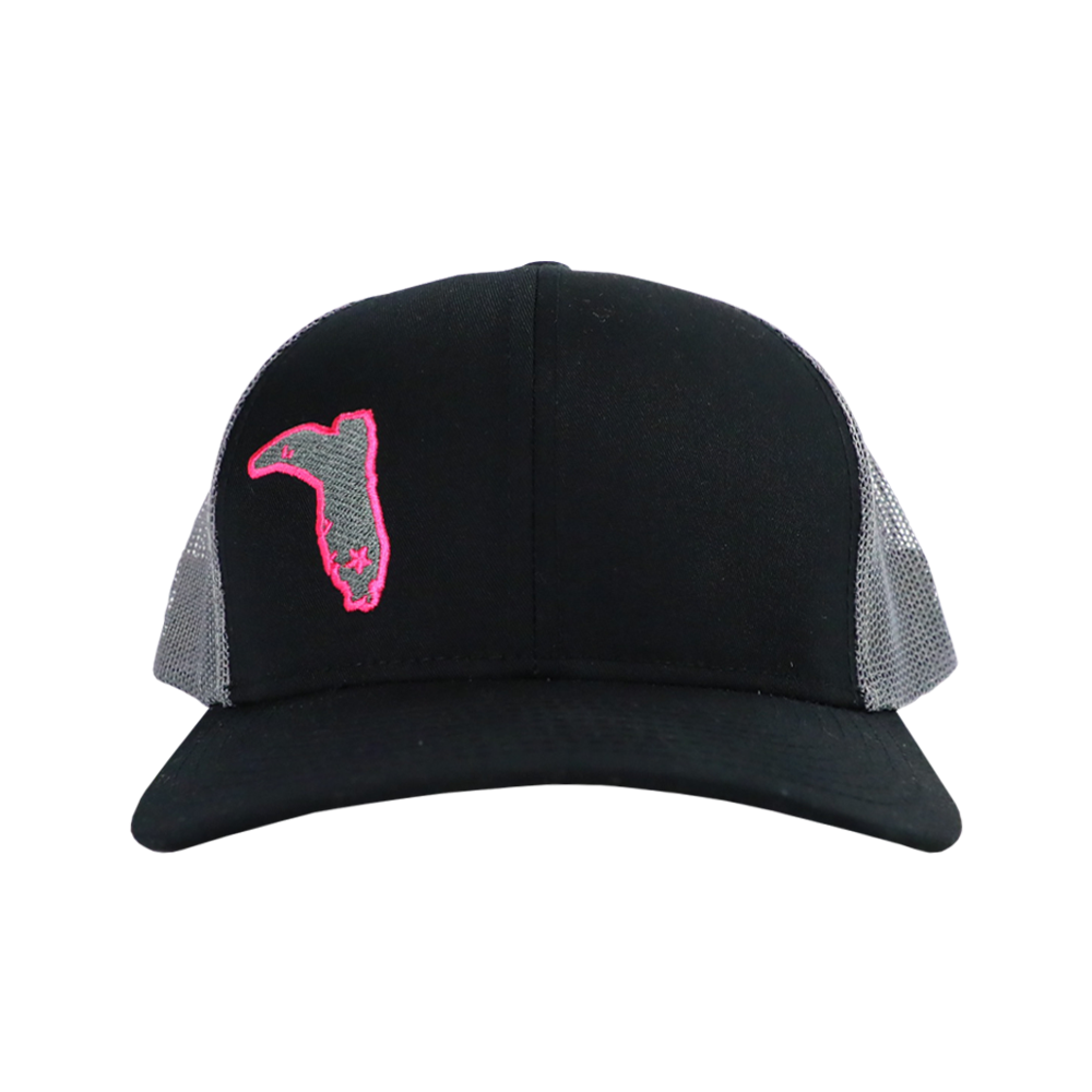 BLACK NEON PINK TRUCKER