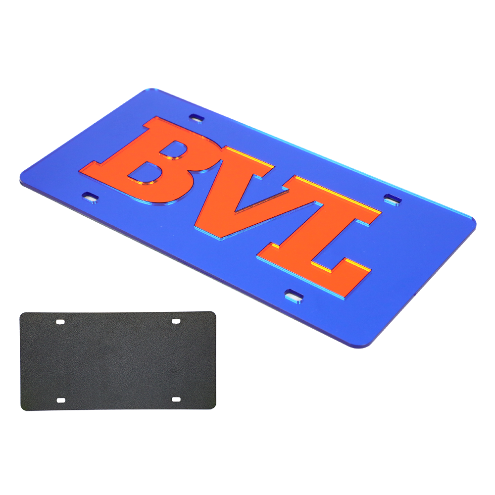 BVL CHROME LICENSE PLATE