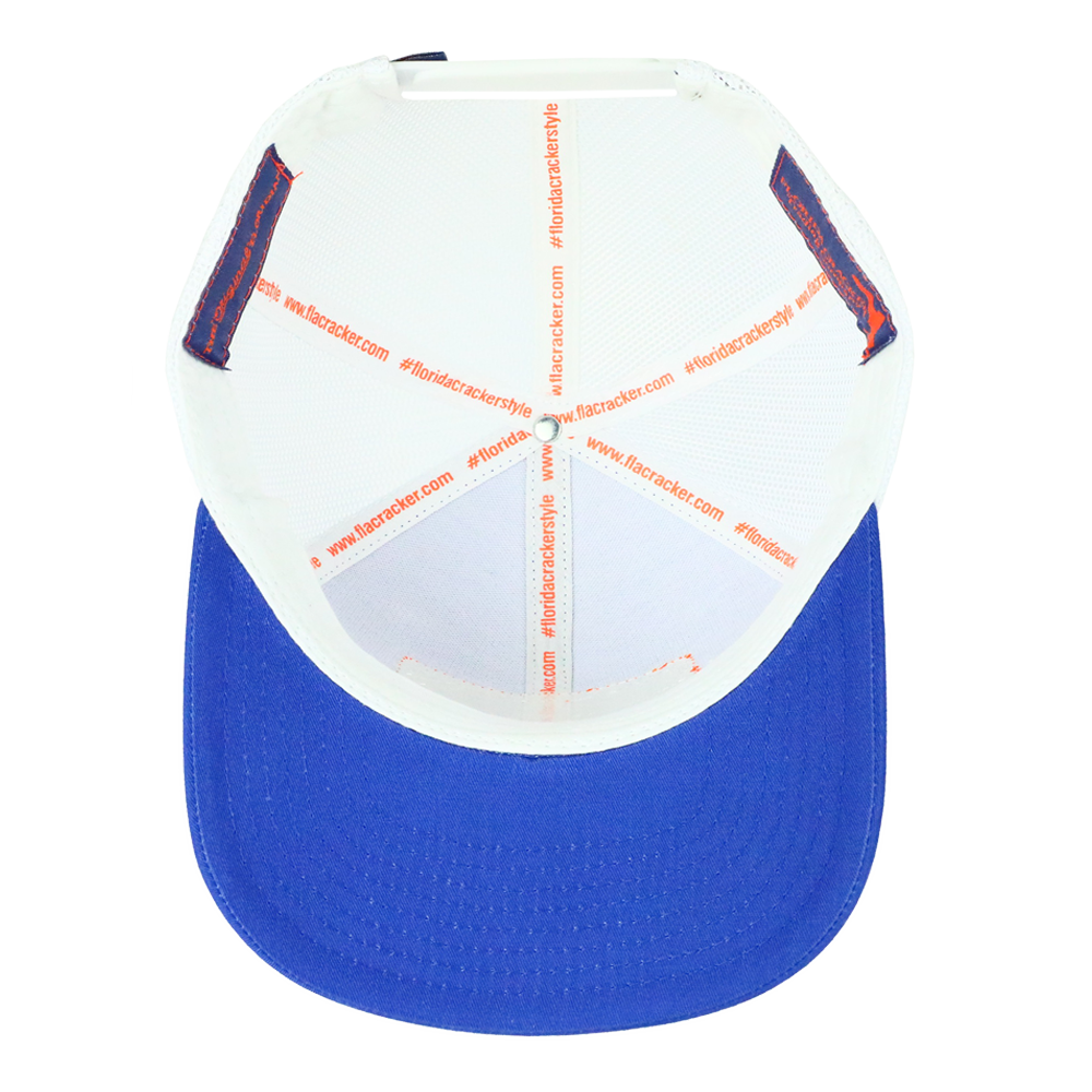 EAT MO' BEEF PATCH- ROYAL/WHITE TRUCKER HAT