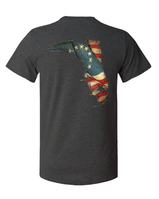 BETSY ROSS AMERICAN FLAG S/S - HEATHER CHARCOAL