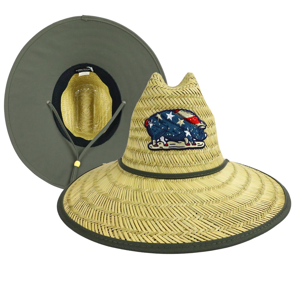 COOKSHACK STRAW HAT - OLIVE UNDERSIDE