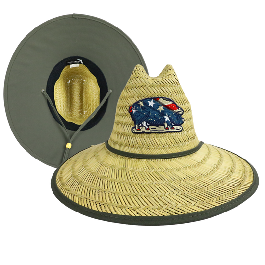 COOKSHACK STRAW HAT - OLIVE UNDERSIDE