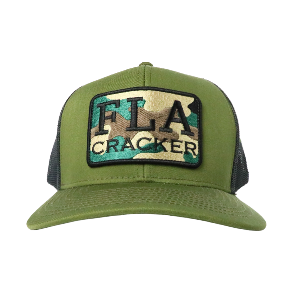 FLA PATCH TRUCKER - MOSS/CHARCOAL