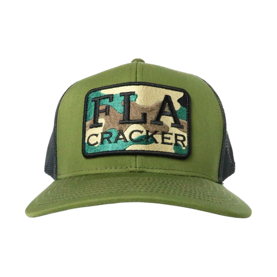 FLA PATCH TRUCKER - MOSS/CHARCOAL