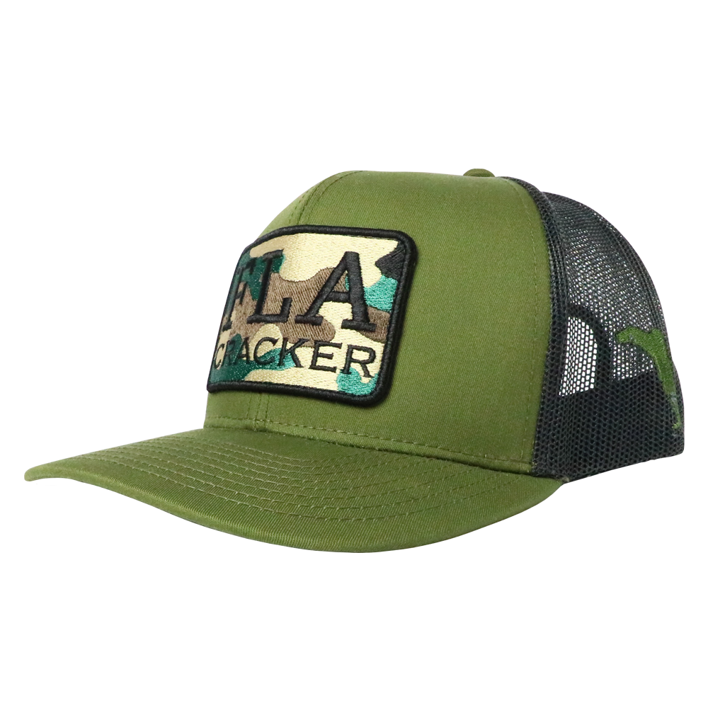 FLA PATCH TRUCKER - MOSS/CHARCOAL