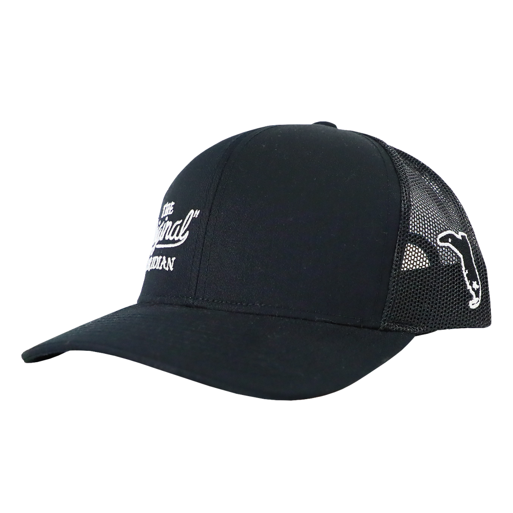 THE ORIGINAL FLORIDIAN BLACK ON BLACK TRUCKER HAT