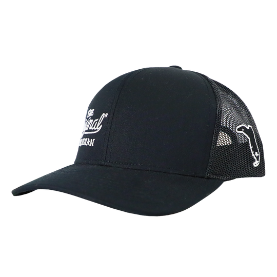 THE ORIGINAL FLORIDIAN BLACK ON BLACK TRUCKER HAT