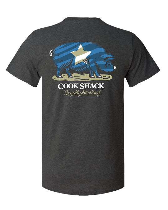 COOK SHACK BONNIE PIG SHIRT S/S - DARK GRAY