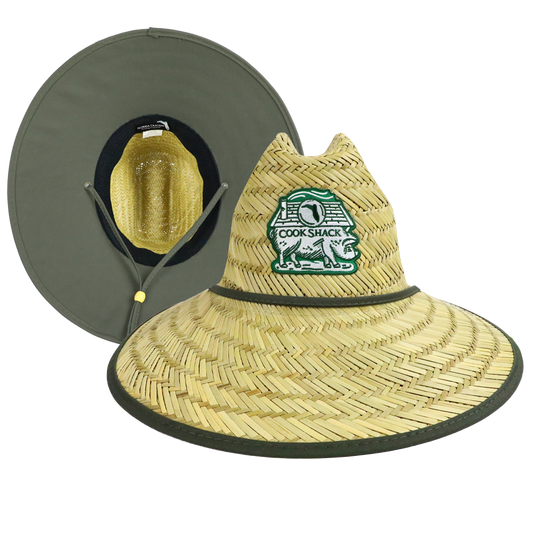 COOKSHACK STRAW HAT - OLIVE UNDERSIDE