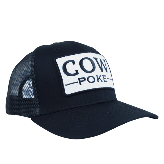 PATCH HAT - COW POKE - BLACK/GRAPHITE