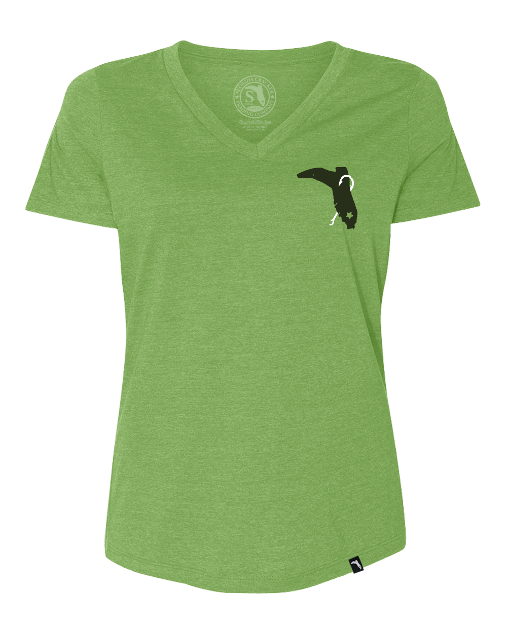 FISH CO V-NECK SHIRT - HEATHER GREEN