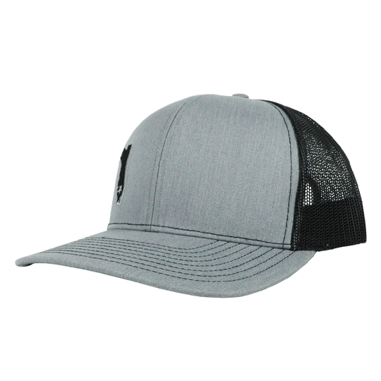 GRAY HEATHER BLACK MESH