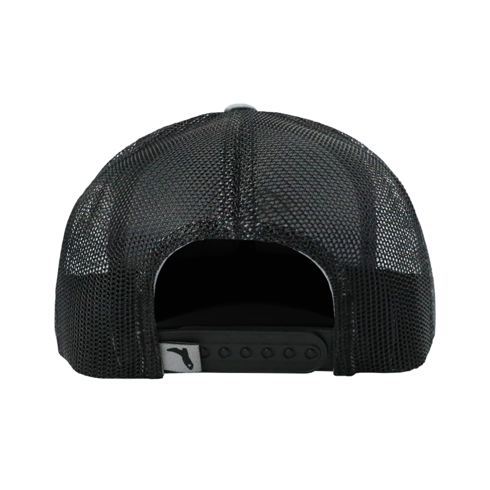 6 PANEL HEATHER GREY/ BLACK MESH- BLACK CENTER BOOT