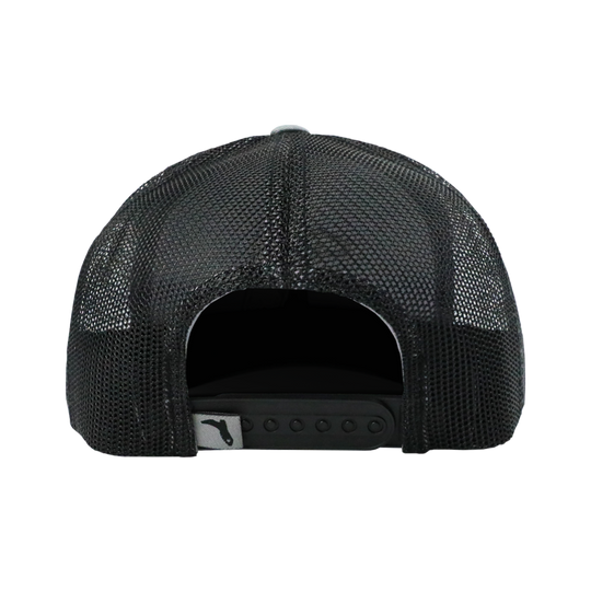 6 PANEL HEATHER GREY/ BLACK MESH- BLACK CENTER BOOT