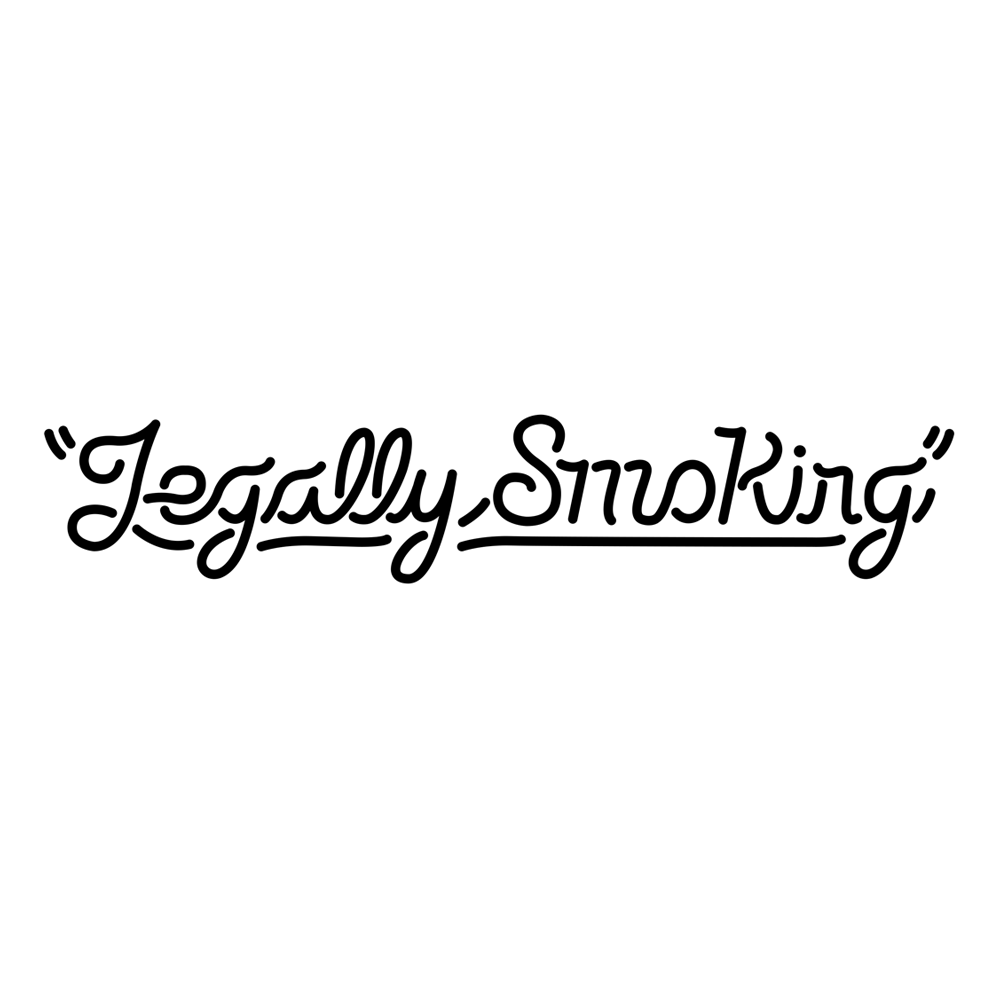 LEGALLY SMOKING DECAL - WHITE/BLACK