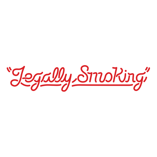 LEGALLY SMOKING DECAL - WHITE/RED