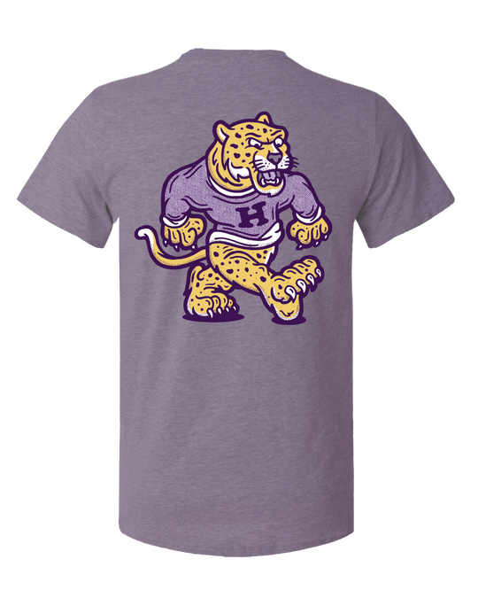 LEOPARD PRIDE SHIRT S/S - HEATHER PURPLE