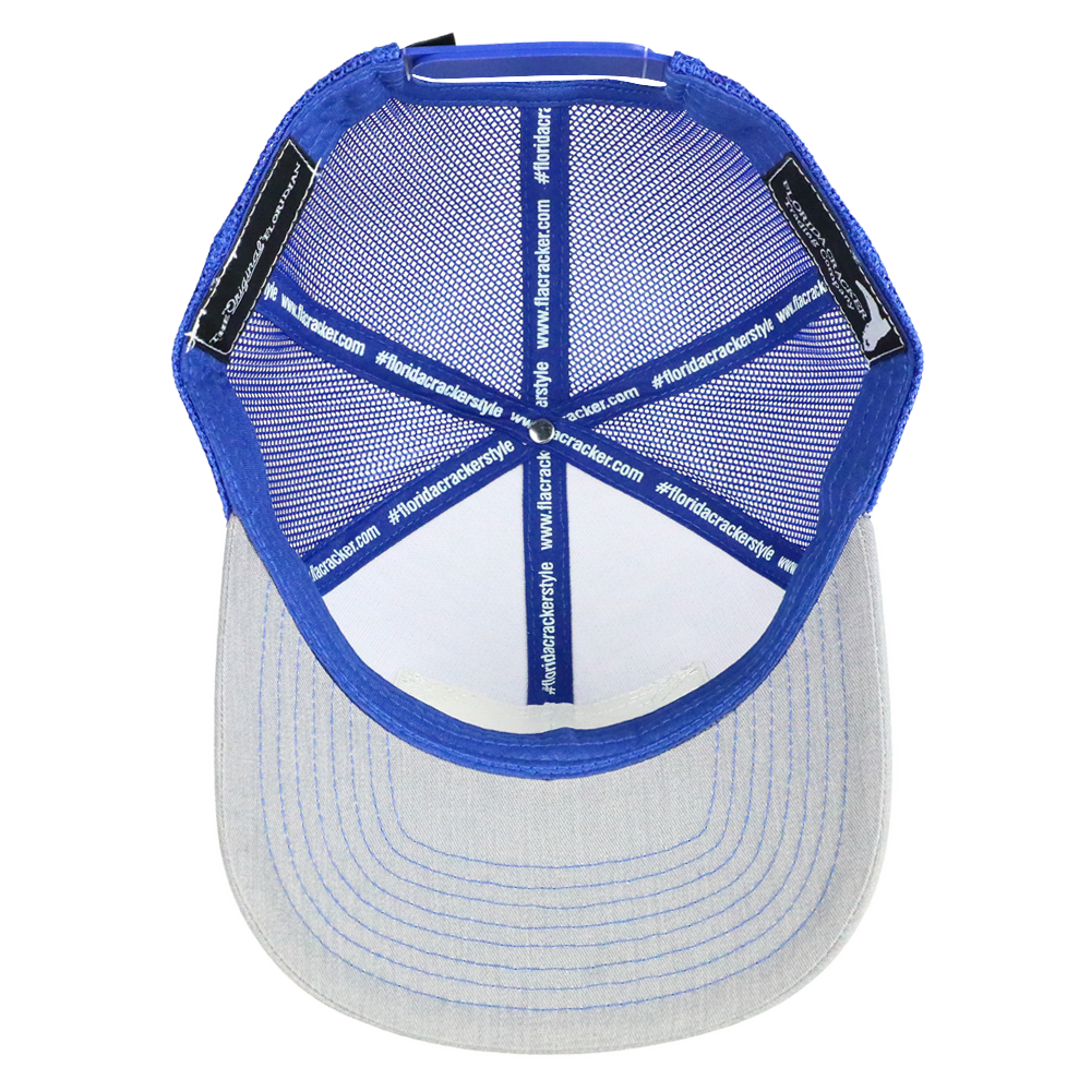 LINEMAN HEATHER GRAY/ ROYAL BLUE TRUCKER HAT