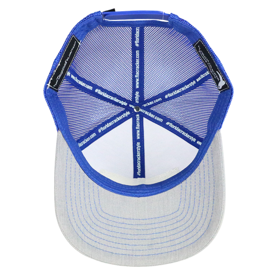 LINEMAN HEATHER GRAY/ ROYAL BLUE TRUCKER HAT