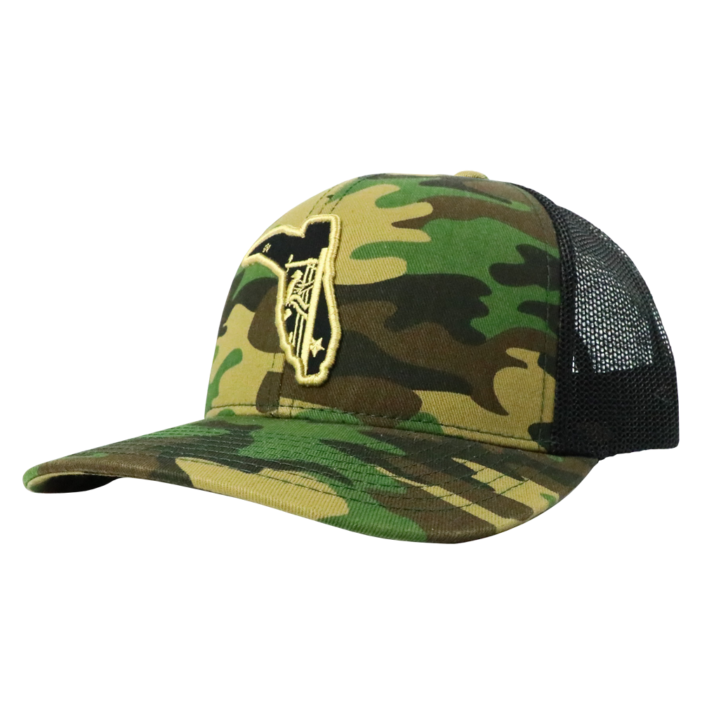 LINEMAN ARMY/ BLACK TRUCKER HAT