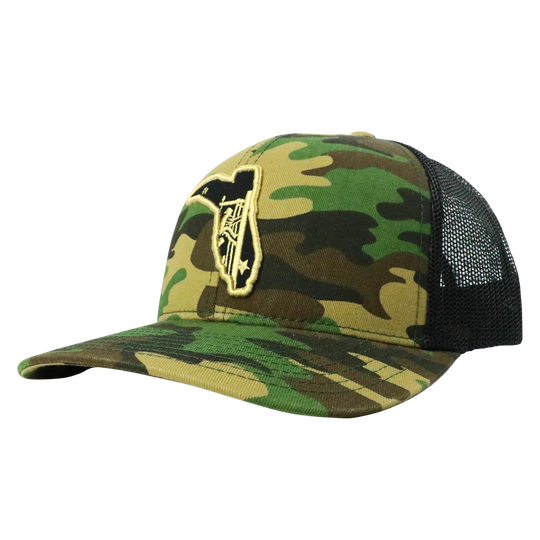 LINEMAN ARMY/ BLACK TRUCKER HAT