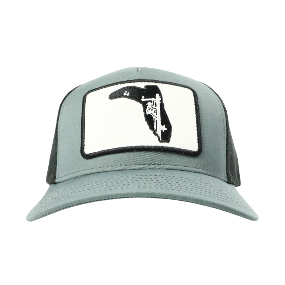 LINEMAN- CHARCOAL /BLACK TRUCKER HAT