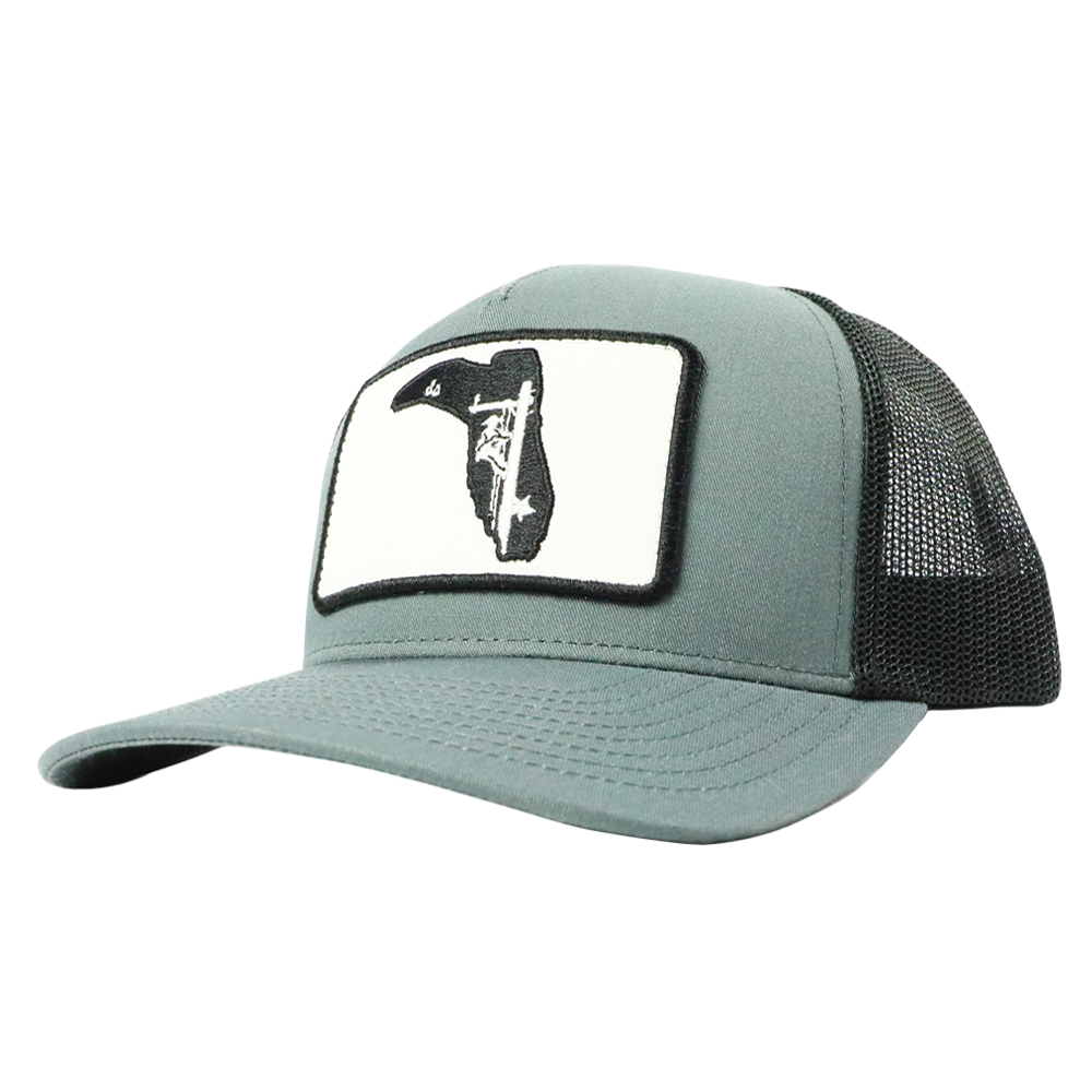 LINEMAN- CHARCOAL /BLACK TRUCKER HAT