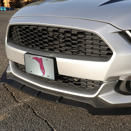 CHROME/PINK MIRRORED LICENSE PLATE