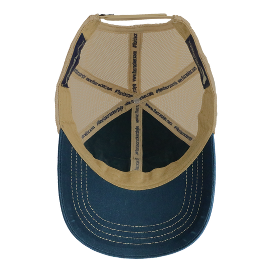 STATE FLAG PATCH NAVY /TAN MESH TRUCKER HAT