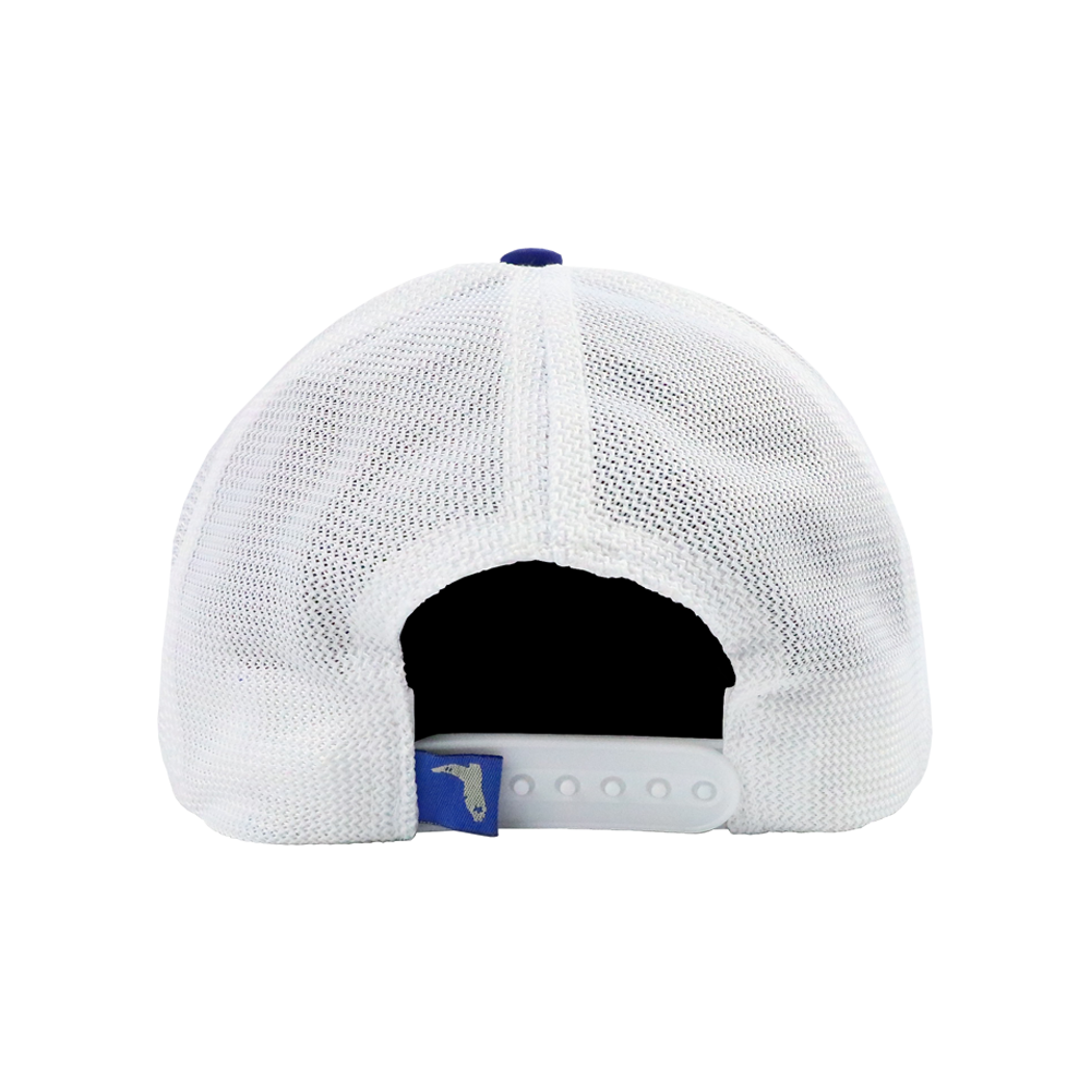 STATE FLAG PATCH ROYAL /WHITE MESH TRUCKER HAT