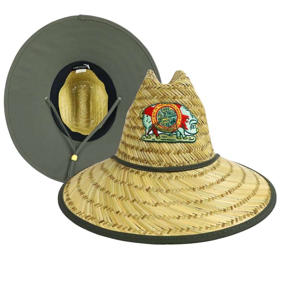 COOKSHACK STRAW HAT - OLIVE UNDERSIDE