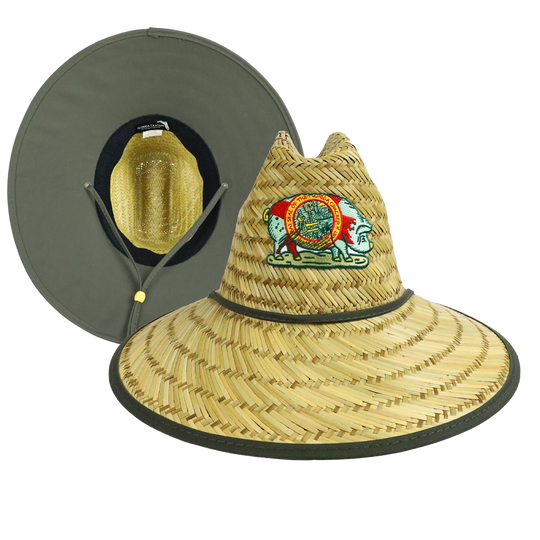 COOKSHACK STRAW HAT - OLIVE UNDERSIDE