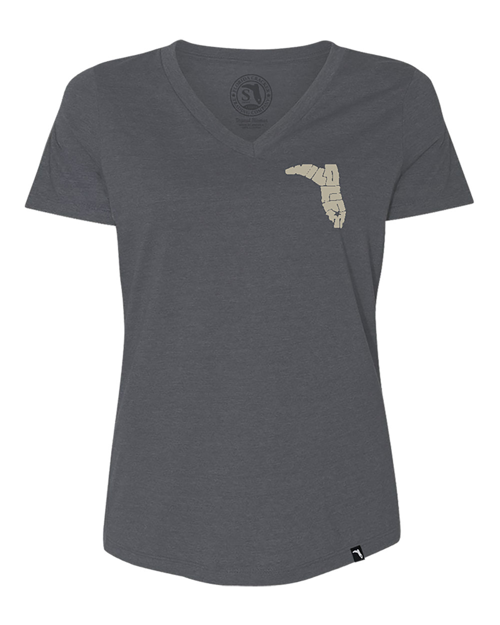 LIMITED WILDLIFE MERMAID - CHARCOAL V-NECK