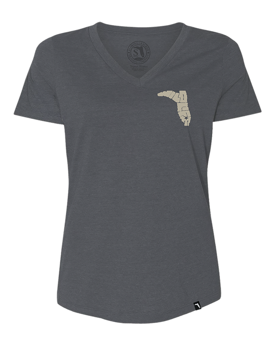 LIMITED WILDLIFE MERMAID - CHARCOAL V-NECK