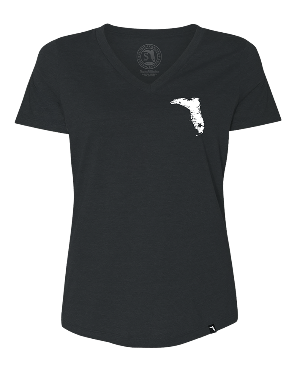 LADIES BOOT V-NECK - HEATHER CHARCOAL