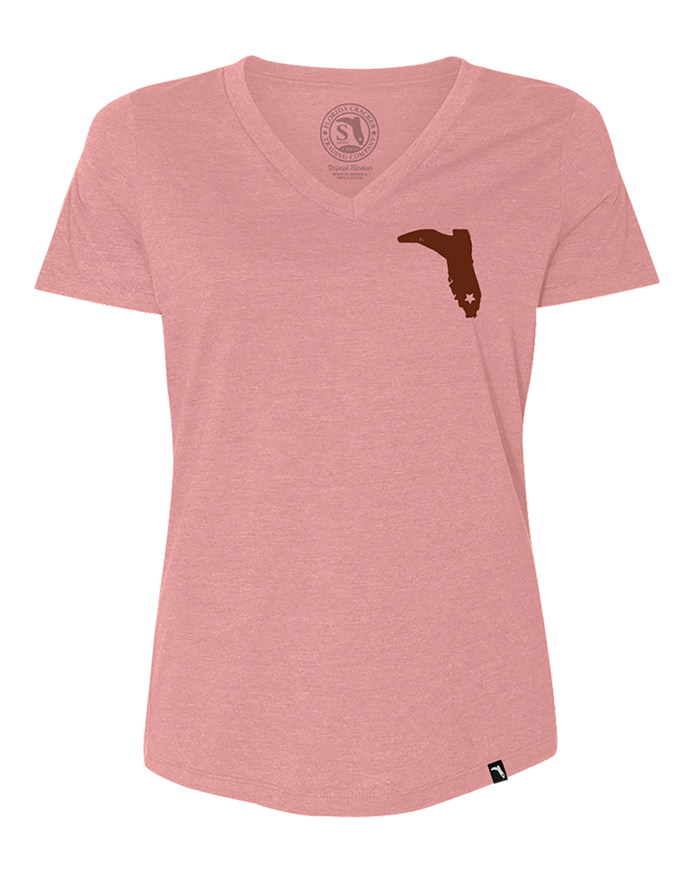 LADIES SWAMPCABBAGE V-NECK - BLUSH