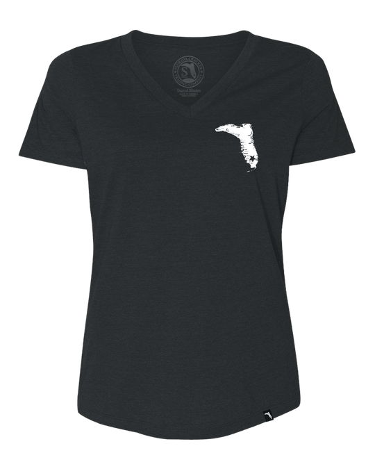 LADIES BOOT V-NECK - HEATHER CHARCOAL