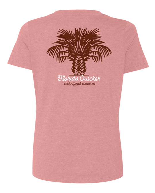 LADIES PALM V-NECK - BLUSH