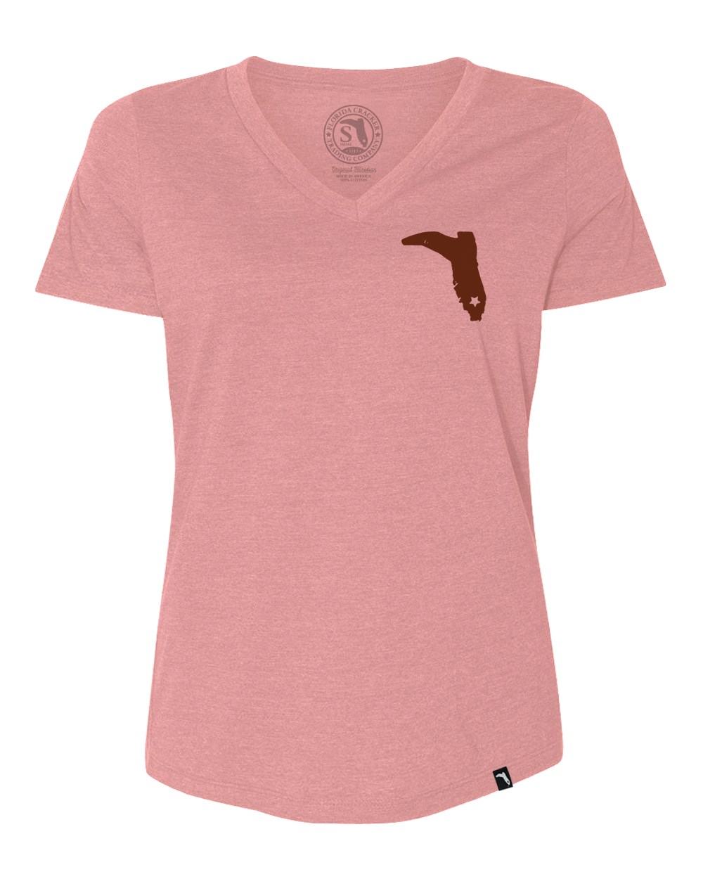 LADIES PALM V-NECK - BLUSH