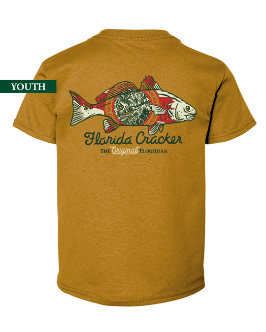 YOUTH STATE FLAG REDFISH - MUSTARD