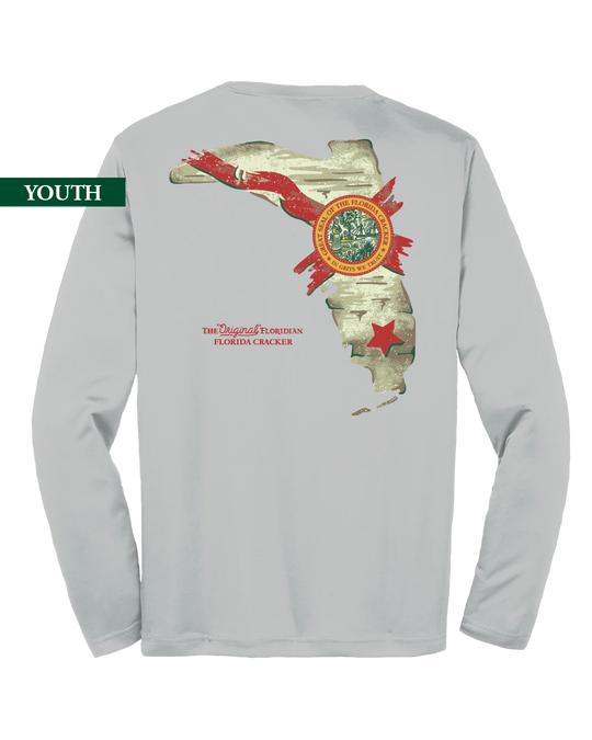 FL STATE FLAG GREY - YOUTH MICRO