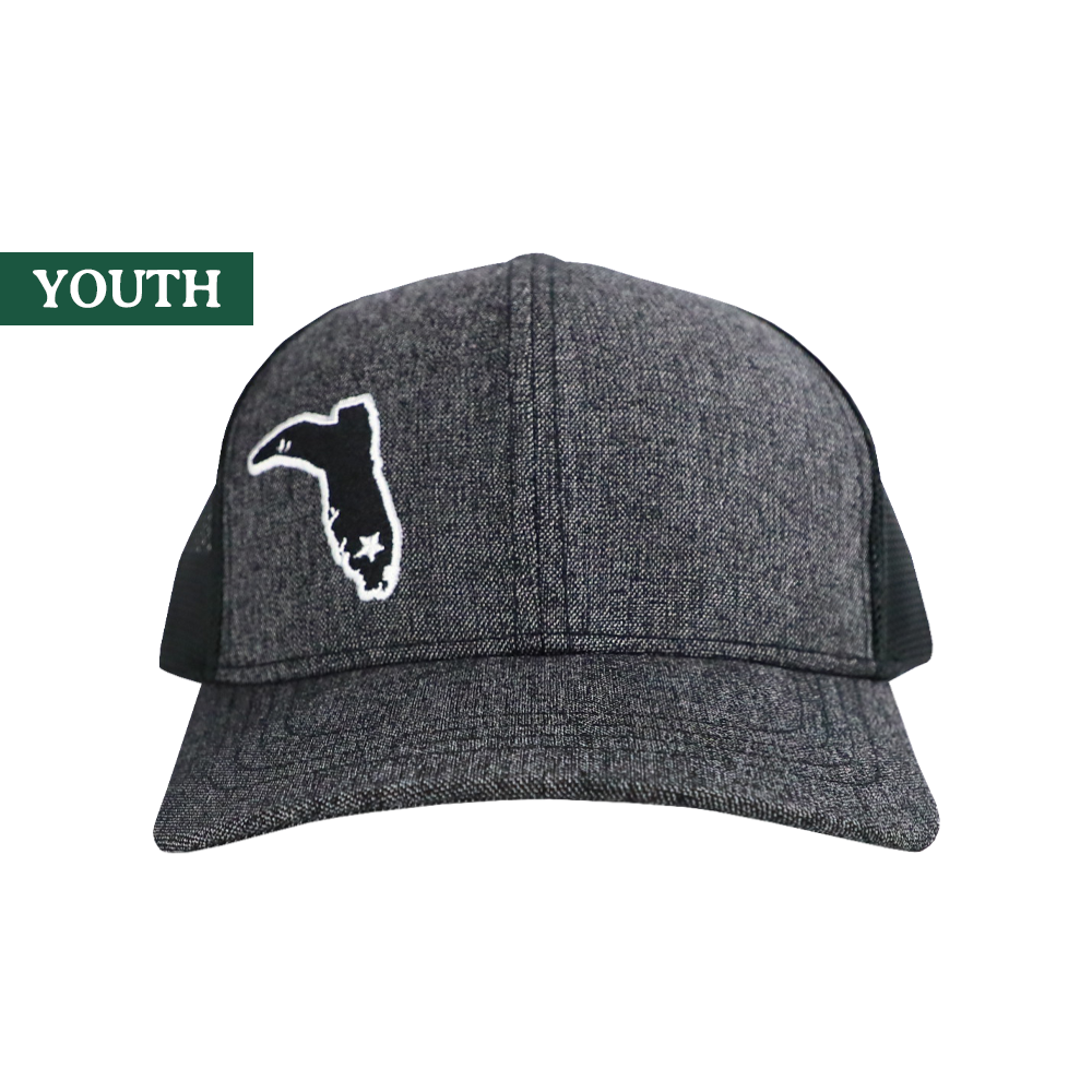 YOUTH HEATHER BLACK TRUCKER