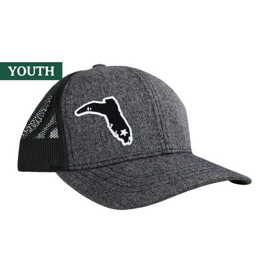 YOUTH HEATHER BLACK TRUCKER