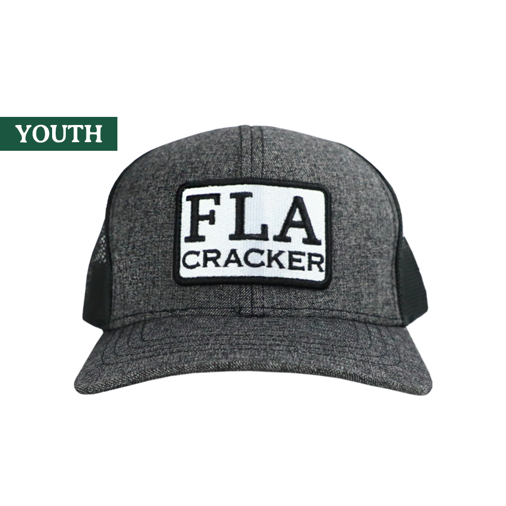 YOUTH FLA PATCH HAT  - HEATHER BLACK/BLACK