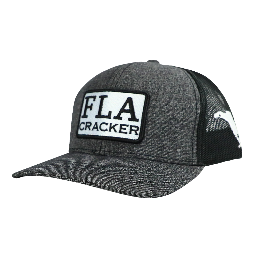 YOUTH FLA PATCH HAT  - HEATHER BLACK/BLACK