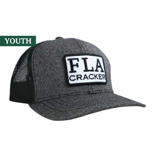 YOUTH FLA PATCH HAT  - HEATHER BLACK/BLACK