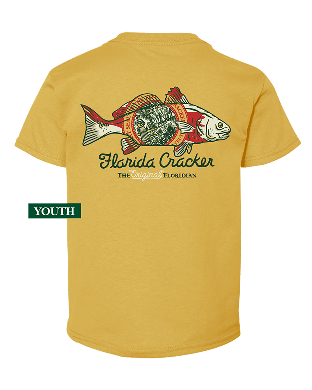 YOUTH STATE FLAG REDFISH - MUSTARD